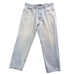 Vintage Chaps Jeans Mens 36x30 Light Wash Straight Leg 90s Y2K Grunge Skater